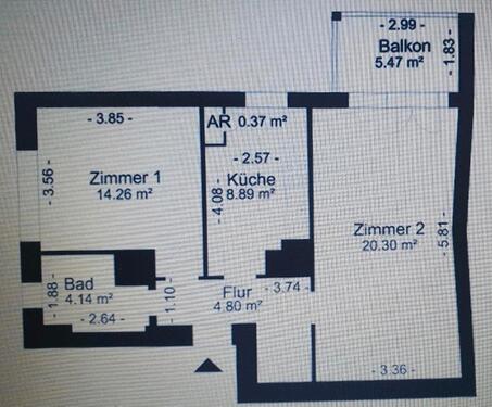 Foto - 2 Zimmer 55mq Wohnung Balkon Bad Fenster Wuhlheide