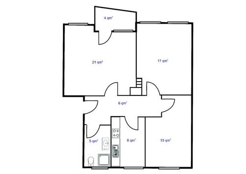Foto - Helle 3-Zimmer-Wohnung mit Balkon und moderner Einbauküche