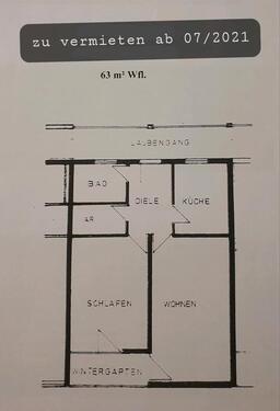 Foto - 2,5 Zimmer langfristig zu vermieten zentral Wintergarten