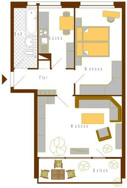 Foto - 2 Zimmer Etagenwohnung zur Miete in Schwedt (Oder)