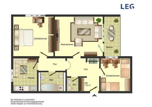 Foto - 3 Zimmer Etagenwohnung zur Miete in Leverkusen