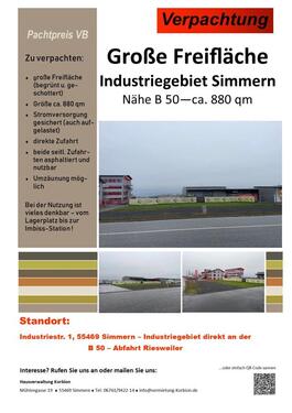 Foto - Große Gewerbe-Freifläche im Industriegebiet Simmern Nähe B 50