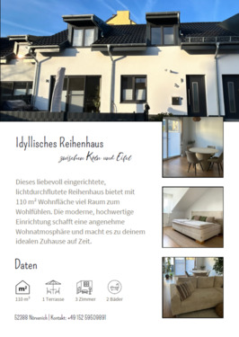 Foto - Neubau Reihenhaus nahe Köln - Pauschalmiete (inkl. Möbel)