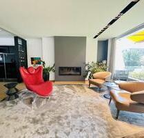 Designer Maisonette-Wohnung nähe Zoopark mit Blick ins Grüne, Fussbodenheizung, Kamin, Terrasse - Düsseldorf Düsseltal