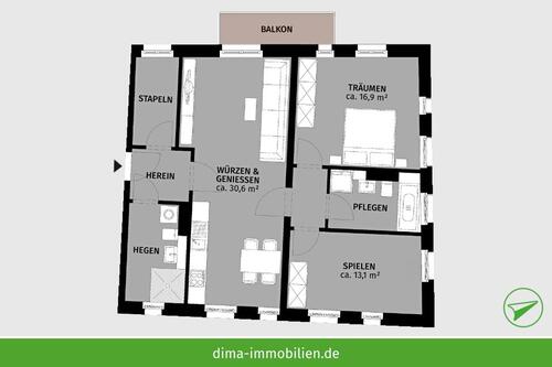 Foto - 3 Zimmer Etagenwohnung zur Miete in Leipzig