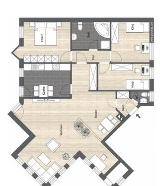 Foto - Attraktive 120 m² Eigentumswohnung mit Ausbaureserve
