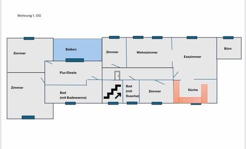 Foto - 6 Zimmer Dachgeschoßwohnung zur Miete in Bad Salzuflen