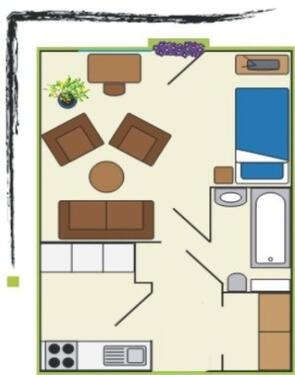 Foto - Senioren!! 1 Zimmer Wohnung NUR mit B-SCHEIN und Ü55 möglichst w