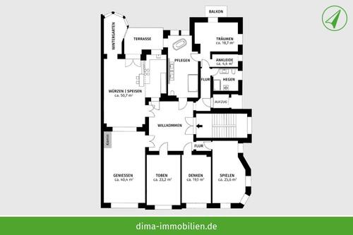 Foto - 6 Zimmer Erdgeschoßwohnung zur Miete in Leipzig