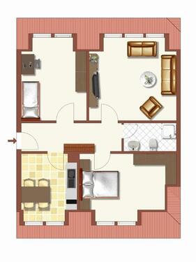 Foto - 3 Zimmer Dachgeschoßwohnung zur Miete in Osnabrück