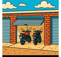 Mottorrad Stellplatz Garage (Bieber) - Offenbach am Main