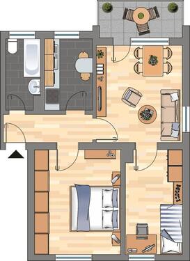 Foto - Etagenwohnung in Duisburg zur Miete