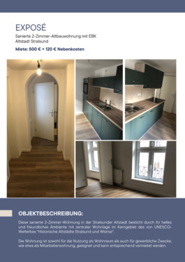 Foto - Sanierte 2-Zimmer-Altbauwohnung mit EBK Altstadt Stralsund