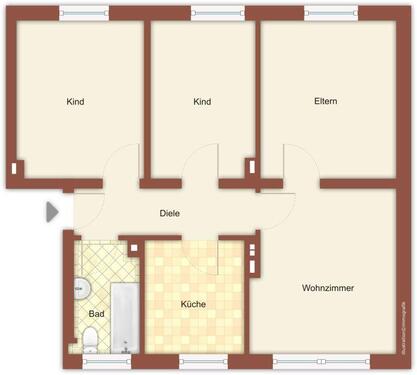 Foto - Etagenwohnung zur Miete in Mönchengladbach
