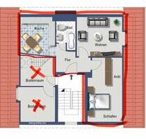 Helle Dachgeschosswohnung mit zwei Zimmern - östliches Ringgebiet - Braunschweig