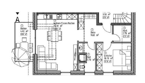 Foto - 2.5 Zimmer Dachgeschoßwohnung zum Kaufen in Ilshofen