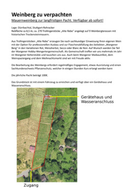 Foto - Weinberg zu verpachten (ca. 8,5 ar) auf Weinbergterassen