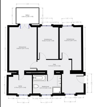 Foto - Moderne 3 Zimmerwohnung mit Balkon, EBK und Stellplatz