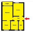 Foto - 3-Zi.-Wohnung (ca. 63m²) mit Loggia, Stellplatz und Gartennutzung