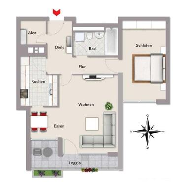 Foto - 2,5 Zimmer-Wohnung, in ruhiger und grüne Wohnumgebung