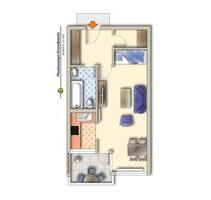 Modernisierte 1-Zimmer-Wohnung mit Balkon und Einbauküche - Celle