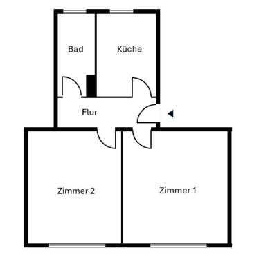 Foto - Gepflegte 2-Zimmerwohnung mit Einbauküche