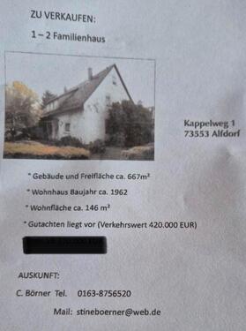 Foto - 1-2 Familien Haus zu verkaufen - 350.000,00&nbsp;EUR Kaufpreis, ca.&nbsp; 146,00&nbsp;m&sup2;