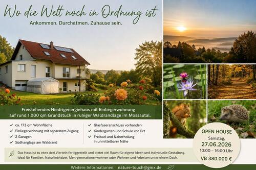 Foto - Ruhe und Natur direkt am Wald - EFH - OPEN HOUSE - 27.06.2026