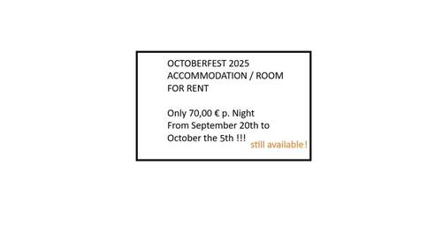 Foto - Oktoberfest 2025 Zimmer Room for rent 70 € p.Night