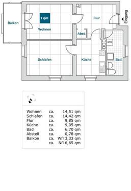 Foto - 2 Zimmer Etagenwohnung zur Miete in Dresden