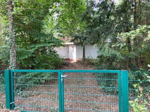 Foto - Waldgrundstück mit Wochenendhaus und Teichzugang