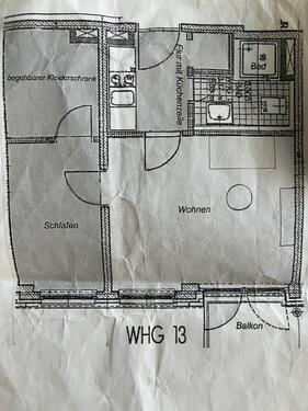 Foto - Helle 2,5 Zimmer-Wohnung mit Balkon und PKW-Stellplatz ab sofort