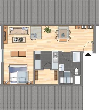 Foto - 1 Zimmer Dachgeschoßwohnung zur Miete in Celle