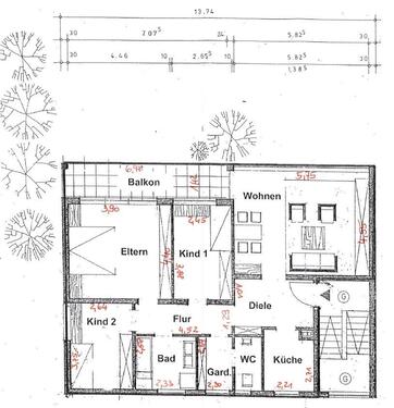 Foto - 4-Zimmer-Wohnung ruhige Lage - 705,00&nbsp;EUR Kaltmiete, ca.&nbsp; 100,00&nbsp;m&sup2;