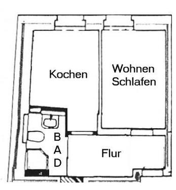 Foto - 1 Zimmer Etagenwohnung zur Miete in Meißen