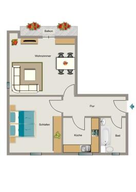 Foto - 2 Zimmer Etagenwohnung zur Miete in Moers