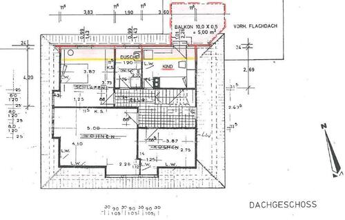 Foto - Schöne 3-Zimmer DG-Wohnung mit EBK und Dachterrasse in Jeersdorf