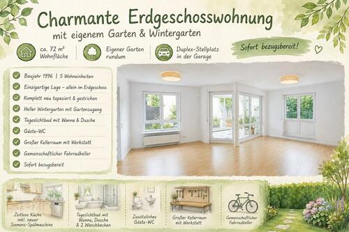 Foto - Charmante Erdgeschosswohnung mit Wintergarten&Garten