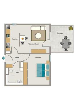 Foto - 2 Zimmer Etagenwohnung zur Miete in Recklinghausen