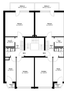 Foto - Etagenwohnung in Düsseldorf zur Miete