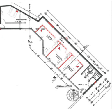 Foto - 1 Zimmer Erdgeschoßwohnung zur Miete in Osnabrück