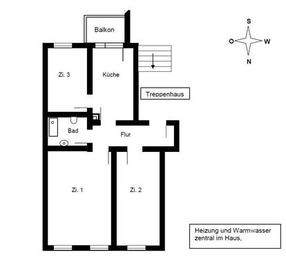 Foto - 3 Raum Wohnung in 09126 Chemnitz zu vermieten