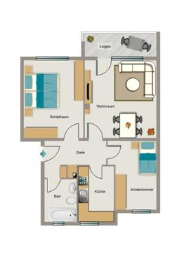 Foto - 3 Zimmer Etagenwohnung zur Miete in Krefeld