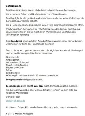 Foto - Einfamilienhaus in Leinach zum Kaufen