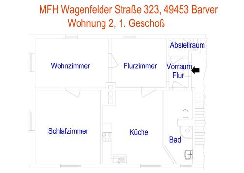 Foto - 2 Zimmer Etagenwohnung zur Miete in Rehden