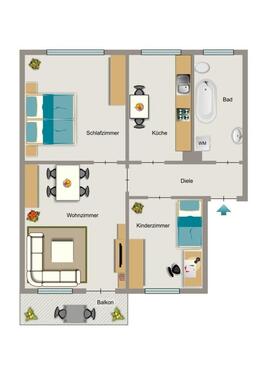 Foto - Etagenwohnung zur Miete in Kamp-Lintfort