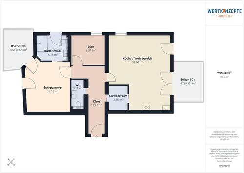 Foto - 3 Zimmer Etagenwohnung zur Miete in Friedrichstadt