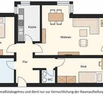 3-Zimmer Erdgeschosswohnung - 870,00&nbsp;EUR Kaltmiete, ca.&nbsp; 81,00&nbsp;m&sup2; in Bayreuth (PLZ: 95448) Bernecker Straße / Insel / Riedelsberg