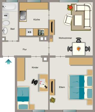 Foto - Etagenwohnung zur Miete in Kamp-Lintfort