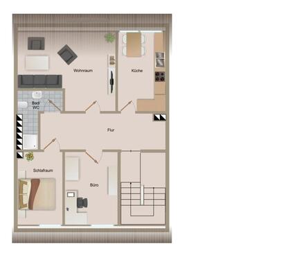 Foto - 3 Raum Dachgeschoss-Wohnung in kalten Eigen